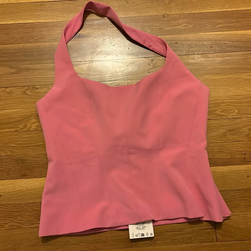 NWT Zara Pink Halter Top